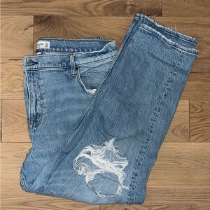 Abercrombie Curve Love The 90s Straight Ultra High Rise (Ripped)